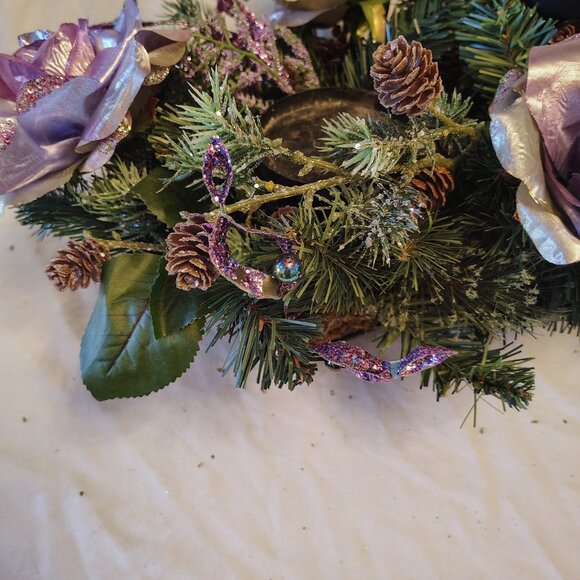 Lot of 3 Purple Decorative Artificial Floral Items - Picture 8 of 13